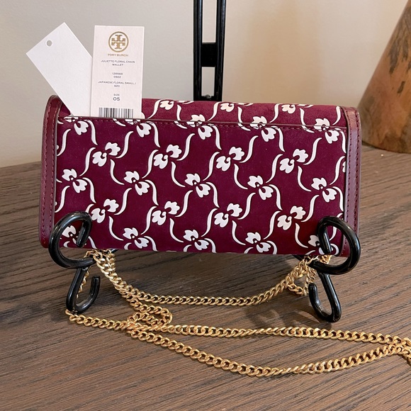 Tory Burch Juliette Floral Chain Wallet - Picture 7 of 9